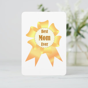 Carte De Remerciements Ruban de récompense Golden gagnant du prix de la m