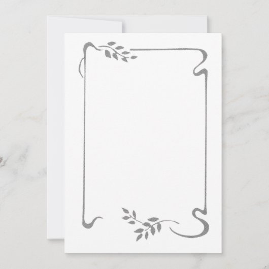 Carte De Remerciements Ruban mince de 4 côtés (Devant)