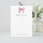 Carte De Remerciements Ruban Rose (Debout devant)