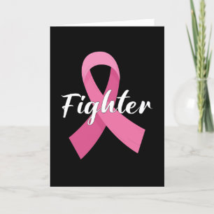 Carte De Remerciements Ruban Rose Cancer Sensibilisation Combattant du Ca