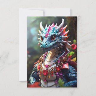 Carte De Remerciements Ruby Dragon