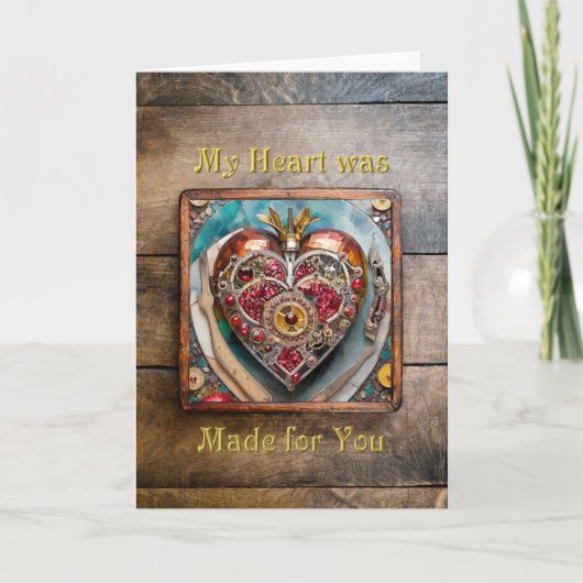 Carte De Remerciements Ruby Pomegranate Heart Steampunk Series (Devant)