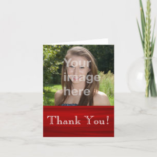 Carte De Remerciements Ruby Red Photo Thank you Note Card