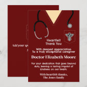 Carte de remerciements Ruby Red Scrubs (Devant / Derrière)