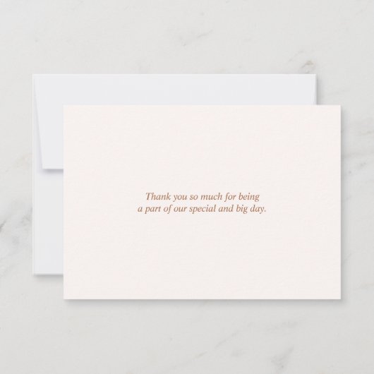 Carte De Remerciements Ruby rose châtaigne vert Eucalyptus Mariage (Dos)