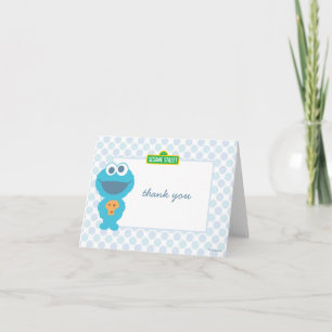 Carte De Remerciements Rue Sésame Monstre des Cookies Premier Anniversa