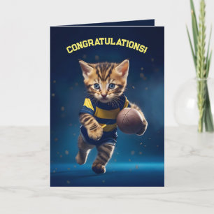 Carte De Remerciements Rugby Kitten
