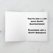 Carte De Remerciements Rugir! Heureux Earthstrong ! (Intérieur)