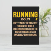 Carte De Remerciements Running Definition Half Marathon Runner Fitness Gr (Debout devant)