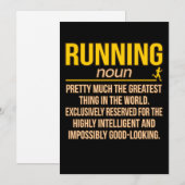 Carte De Remerciements Running Definition Half Marathon Runner Fitness Gr (Devant / Derrière)