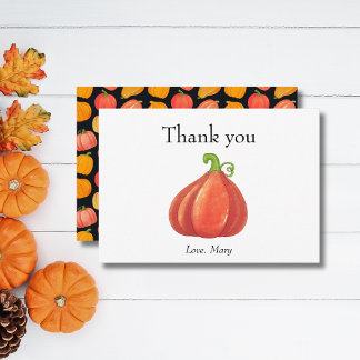 Carte De Remerciements Russe Citrouille Thanksgiving Cosy