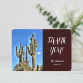 Carte De Remerciements Russe Sud-Ouest Saguaro Cactus Mariage (Debout devant)