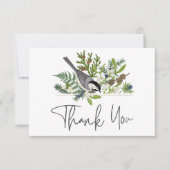 Carte De Remerciements Russe Winter Nature & Pine Mariage (Devant)