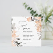 CARTE DE REMERCIEMENTS RUST TERRACOTTA BROWN BABY SHOWER FLORAL INVITATIO (Debout devant)