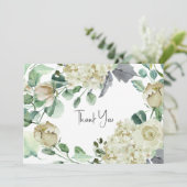 Carte De Remerciements Rustic Airical Botanical Neutral Floral Mariage (Debout devant)