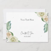 Carte De Remerciements Rustic Airical Botanical Neutral Floral Mariage (Dos)