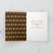 Carte De Remerciements Rustic Automne Feuilles Fête des mariées (Intérieur)