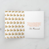 Carte De Remerciements Rustic Autumn Fall Leaves Thanksgiving Party (Intérieur)