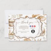 Carte De Remerciements Rustic Baking Business (Devant)