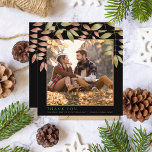 Carte De Remerciements Rustic Black Fall Automne Feuilles Mariage photo<br><div class="desc">Fall in Love Automne Leaves Harvest Photo Mariage Merci Cartes - Embrace the Warmth of the Season. Célébrez votre amour au milieu de la beauté époustouflante de l'automne avec nos cartes de remerciement photo mariages captivantes avec des feuilles de automne rustiques et des teintes chaudes orange et noir. Alors que...</div>