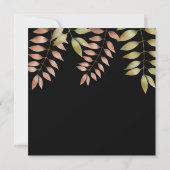 Carte De Remerciements Rustic Black Fall Automne Feuilles Mariage photo (Dos)