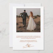 Carte De Remerciements Rustic Boho Fleur sauvage Détails floraux (Dos)