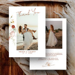 Carte De Remerciements Rustic Boho Fleur sauvage Détails floraux<br><div class="desc">Réunissez vos invités dans un style rustique moderne avec ce magnifique design de Carte de remerciements de mariage boho fleur sauvage fleuri. Le thème idéal pour l'été,  l'automne et l'automne. Customisez-le facilement avec vos détails à l'avant et à l'arrière pour en faire votre propre.</div>