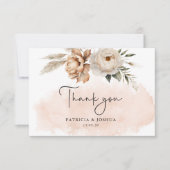 Carte De Remerciements Rustic Boho Wedding Thank You Card (Devant)