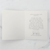 Carte De Remerciements Rustic Brown Botanical Pattern Photo Wedding (Intérieur)