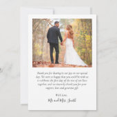 Carte De Remerciements Rustic Chalkboard Script 6 Photo Collage Mariage (Dos)