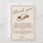 Carte De Remerciements  Rustic Cowboy Hat Photo Graduation Party Script (Devant)