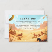 Carte De Remerciements Rustic Cowboy Rodeo 1st Birthday Celebration (Devant)