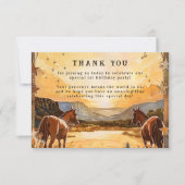 Carte De Remerciements Rustic Cowboy Rodeo 1st Birthday Theme (Devant)
