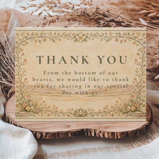 Carte De Remerciements Rustic Desert Botanical Celebration