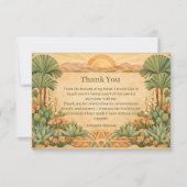 Carte De Remerciements Rustic Desert Florals Birthday (Devant)