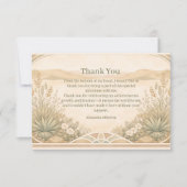 Carte De Remerciements Rustic Desert Meadow Birthday (Devant)