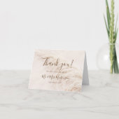 Carte De Remerciements Rustic Elegant Boho Pampas Grass Wedding (Devant)