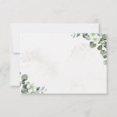 Carte De Remerciements Rustic Eucalyptus Greenery Elegant Bridal Shower (Dos)