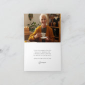 Carte De Remerciements Rustic Fall Citrouille Photo 100th Birthday Folded (Intérieur)