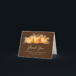 Carte De Remerciements Rustic Fall Citrouille Photo 18th Birthday Folded<br><div class="desc">Une belle et élégante carte de remerciements conçue spécialement pour un 18ème anniversaire. A l'avant, il est décoré d'un citrouille d'automne orangé avec des fleurs et des feuilles. Trois lignes sont fournies pour un merci customisé. A l'intérieur, il y a une photo du célébrant de l'anniversaire et un message de...</div>