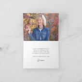 Carte De Remerciements Rustic Fall Citrouille Photo 40th Birthday Folded (Intérieur)