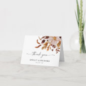 Carte De Remerciements Rustic Fall quitte Mariage (Devant)