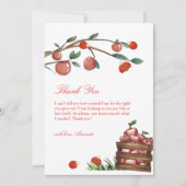 Carte De Remerciements Rustic Farm Ladybug Apple Baby shower fille (Devant)