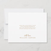 Carte De Remerciements Rustic Gold Script 4 Photo Collage Mariage (Dos)