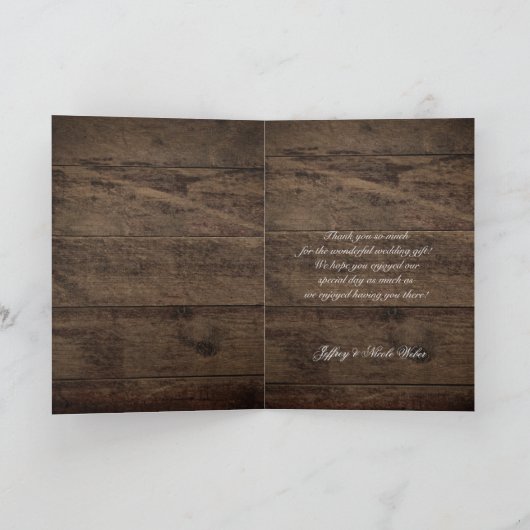 Carte De Remerciements Rustic Grange Mariage Wood Mason Jar Babys Respire (Intérieur)