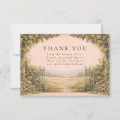 Carte De Remerciements Rustic Grape Garden Countryside Wedding (Devant)