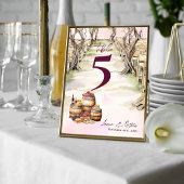 Carte De Remerciements Rustic Grapevine Winery Mariage Numéro de tableau