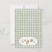 Carte De Remerciements Rustic Green Adventure Awaits Baby Shower (Dos)