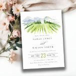 Carte De Remerciements Rustic Green Blue Winery Vineyard Wedding Inviter<br><div class="desc">Rustic Watercolor Vineyard Theme Collection.- c'est un élégant script aquarelle Illustration de vignoble vert vif en couleur, avec le fond de la chaîne de montagnes bleu ciel. Idéal pour vos mariages et fêtes à destination Vineyard. Il est très facile de customiser, avec vos données personnelles. Si vous avez besoin d'un...</div>
