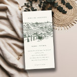 Carte De Remerciements Rustic Green Winery Mountain Croquis de mariage In<br><div class="desc">Pour toute autre personnalisation ou tout autre élément correspondant,  n'hésitez pas à me contacter à l'adresse yellowfebstudio@gmail.com</div>